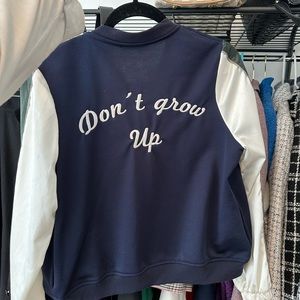 Zara bomber jacket - phrase on back